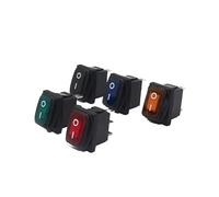 Kcd1-101 3 pins on off seal rocker switch in 12v red lighting 6a250vac 13x19mm(BLACK NO LIGHT,12V)