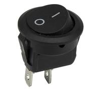 KCD1-101-8 Perforate Diameter 20 Mm 2 Pin ON - OFF Round Rocker Switch 10Pcs(Black)