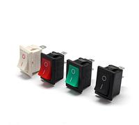 KCD1-101 MRS-101 2 Pins On Off Snap-in Rocker Switch Mini Switch 21x15mm 6A250VAC 10A 125VAC 5Pcs(RED)