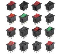 KCD1 2/3/4Pin 15 * 21mm ON-OFF Boat Car Rocker Switch 6A 250V AC,10A 125V AC Power Switch 10/100pcs(Black 2Pin,100 PCS)