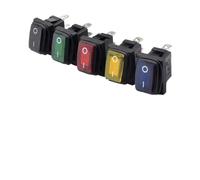 KCD1 KCD3 Light Button Switch Waterproof Illuminated Rocker Switch 12V 220V Lamp 2/3 Pin SPST ON OFF Car Dashboard Boat Marine IDGTTLDF(KCD1(20x13),BLUE LIGHT_ON-OFF_12-24V)