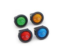 KCd1 ship switch ship round rocker power switch button 2 pin 3 red green white black 16A 12v/220v opening 20mm EKFBQBGW(12v)