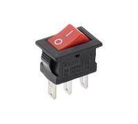 KCD11 Rocker Switch Mini Push Button Switch ON-OFF/ON-OFF-ON 2 Pins / 3 Pins 3A 250VAC / 6A 125VAC 10x15mm 10Pcs(3Pin ON-OFF Red)
