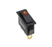 KCD3 220V ON/OFF SPST Rocker Switch Single Pole Single Throw 2 3 Position 20A 125VAC With LED Light(Yellow cat eye,2PCS)