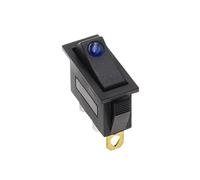 KCD3 220V ON/OFF SPST Rocker Switch Single Pole Single Throw 2 3 Position 20A 125VAC With LED Light(Blue cat eye,2PCS)
