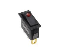 KCD3 220V ON/OFF SPST Rocker Switch Single Pole Single Throw 2 3 Position 20A 125VAC With LED Light(Red cat eye,3PCS)