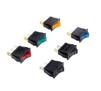 KCD3 Rocker Switch ON-OFF 2 Position 3 Pin Electrical Equipment with Light Power Switch 16A 250VAC/ 20A 125VAC(Black-3D,1pcs)