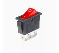 KCD3 Rocker Switch ON-OFF ON-OFF-ON 2 Postion 3 Pins Electrical Equipment With Light Power 16A 250V / 20A 125V AC 1Pcs(Red Light 3P2T)