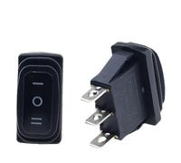 KCD3 Waterproof Rocker Switch ON-OFF/ON-OFF-ON 3Pin,2/3 Position,Electrical Equipment With Lighting Power,15A 250VAC/20A 125VA(ON-OFF-ON BLACK,12V)