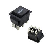 KCD4 1PCS Rocker Switch Power ON-Off-ON 3 Position 6 Electrical Equipment with Light 16A 250VAC/ 20A 125VA(Black Momentar) Switches