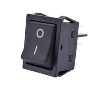 KCD4-201 30x22 30A 250VAC Heavy Duty KCD4 Rocker Switch 20A DPST ON OFF Latching 12V 220V Red Green Blue 1Pcs(Black No Light,12V,20A 250VAC)