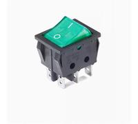 KCD4 30A 250V Rocker Switch 25x31mm ON-OFF ON-OFF-ON 6PIN 1Pcs(6P2T green light)