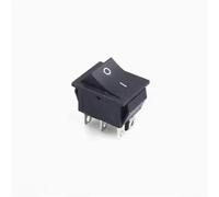 KCD4 30A 250V Rocker Switch 25x31mm ON-OFF ON-OFF-ON 6PIN With Light Power 1Pcs(6P2T black)