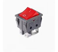 KCD4 30A 250V Rocker Switch 25x31mm ON-OFF ON-OFF-ON 6PIN With Light Power 1Pcs(6P2T red light)