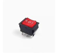 KCD4 30A 250V Rocker Switch 25x31mm ON-OFF ON-OFF-ON 6PIN With Light Power 1Pcs(6P3T red light)