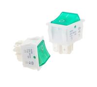 KCD4 AC 40A 250V Rocker Switch 25x31mm ON-OFF 2 Position 4 Pins With Light Power Switch(Green)