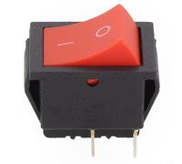 KCD4 Boat Shaped Rocker Switch 16A 250VAC 4-Pin with Red Light Indicator, 31x25mm High Power Button for Industrial Equipment and Automotive Applications, Black(Without lights)