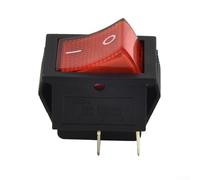 KCD4 DPST Rocker Switch 10-Pack - 4-Pin ON/Off Toggle with Red LED Indicator, 15A/250V AC & 20A/125V AC, 30x21mm Mounting Hole, for Industrial Con