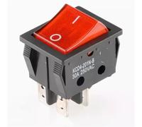 KCD4 Electric Welding Machine Switch Rocker 25x31mm ON-OFF 2 Position Switch 30A 250V 4PIN With Light 1Pcs(4P2T red light)