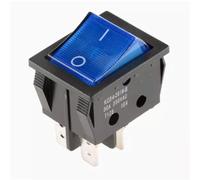 KCD4 Electric Welding Machine Switch Rocker 25x31mm ON-OFF 2 Position Switch 30A 250V 4PIN With Light 1Pcs(4P2T blue light)