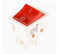 KCD4 Electric Welding Machine Switch Rocker 25x31mm ON-OFF 2 Position Switch 30A 250V 4PIN With Light 1Pcs(4P2T W red light)