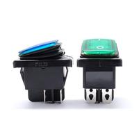 Kcd4 Heavy Duty On Off Sliver Contact Point Copper Pin Green Red Led Lamp 220v 30A Rocker Switch 50Pcs(Green,24v)
