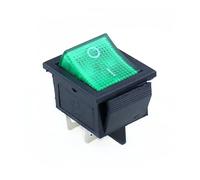 KCD4 Rocker Switch ON-OFF 2 Position 4 Pins / 6 Pins Electrical equipment With Light Power Switch 16A 250VAC/ 20A 125VAC NWPNLXEA(Green,4 Pin)