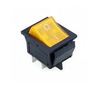 KCD4 Rocker Switch ON-OFF 2 Position 4 Pins / 6 Pins Electrical equipment With Light Power Switch 16A 250VAC/ 20A 125VAC NWPNLXEA(Yellow,4 Pin)
