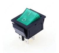 KCD4 Rocker Switch ON-OFF 2 Position 4 Pins Electrical Equipment With Light Power Switch 16A 250VAC/ 20A 125VAC 10Pcs(Green)