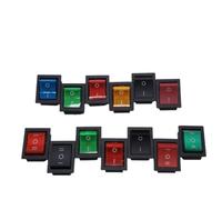 KCD4 Rocker Switch Power 2/3 Position 4/6 Pins With Light 16A 250VAC/ 20A 125VAC 5/10Pcs(Pink,Blue)