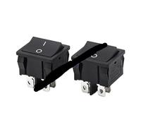 KCD5 21X24mm 21 * 24mm 4 Pin 2 Position 6A/12A 250VAC ON-OFF DPST Black Rocker Switch