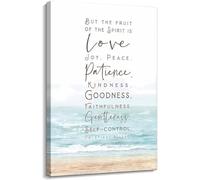 KCDFDVJFBM Biblical Scripture Art Galatians 5 22-23 Fruit of the Canvas Wall-Art for Prayer Room Bible Study(Framed,12x18inch(30x45cm))