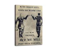 KCDFDVJFBM Brotherhood Loyalty Poster, Family First Motivational Wall Art, Got Your Back Print for Man Cave, Garage, Gym Decor(Framed,12X18inch(30X45cm))