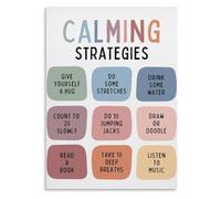 KCDFDVJFBM Calming Techniques Poster Feelings Chart Canvas Wall-Art Print Behavior Management Tool for Classroom Decor Home Nursery Wall(Unframed,16x24inch(40x60cm))
