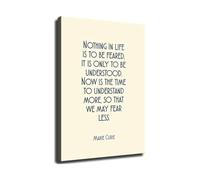 KCDFDVJFBM Canvas Printing Marie Curie Quote Poster - Creative Aesthetics Wall Decoration for Gym Bar(Unframed,08x12inch(20x30cm))