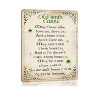 KCDFDVJFBM Celtic Shamrock Poster Vintage Irish Wall-Art Luck Charm Decor for Home Office Pub Cafe Farmhouse Style(Framed,16x24inch(40x60cm))