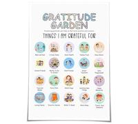 KCDFDVJFBM Childrens Gratitude Tree Poster, Mental Health Awareness Wall-Art for Room, Educational Growth Mindset Decor for Home and Classroom(Unframed,16x24inch(40x60cm))