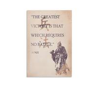 KCDFDVJFBM Chinese Military Strategy, Sun Tzu The Art of War Quotes on Tactics and Victory, Canvas Wall-Art for History Buffs and Strategists(Framed,16x24inch(40x60cm))