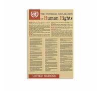 KCDFDVJFBM Declaration of Human Rights Poster Full Text Historical Document Inspirational Wall-Art for Classroom Office Library Decor(Unframed,12x18inch(30x45cm))
