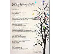 KCDFDVJFBM Home Office Poster Decor Funeral Quote Canvas Wall-Art Death Is Nothing At All Poem by Henry Scott Holland(Framed,08x12inch(20x30cm))