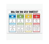 KCDFDVJFBM How Might You Feel Feelings Poster Emotional Intelligence Wall-Art Self Care Coping Strategies Educational Print for Classroom Counseling Office Decor(Framed,16x24inch(40x60cm))