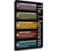 KCDFDVJFBM Personal Growth Agreements - The 5 Principles for Life Change Wall-Art & Home Decor(Unframed,08x12inch(20x30cm))