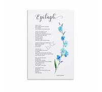 KCDFDVJFBM Sympathy Condolence Verse Poster Deceased Loved One Tribute Poem Canvas Wall-Art For Hospice Quiet Room Remembrance Corner(Framed,16x24inch(40x60cm))