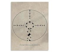 KCDFDVJFBM The Chartres Labyrinth Poster Gothic Cathedral Spiritual Path Canvas Print for Yoga Studio and Peaceful Home Decor(Unframed,12x18inch(30x45cm))