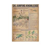 KCDFDVJFBM The Physics of Ski Jumping Poster - Aerodynamics & Forces of Flight Visual Guide for Classroom & Man Cave(Framed,12x18inch(30x45cm))