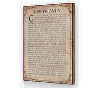 KCDFDVJFBM Vintage Desiderata Poem Poster - The Complete Go Placidly Quote on Antique-Style Paper, Serene Decor for Home or Counseling Office(Unframed,08x12inch(20x30cm))