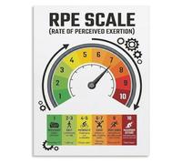 KCDFDVJFBM Visual Training Communication Tool RPE Exertion Scale Chart Canvas Wall-Art for Clarity in the Gym