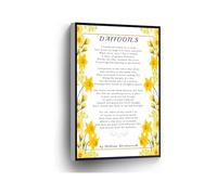 KCDFDVJFBM William Wordsworth Poem Daffodils Canvas Print I Wandered Lonely as a Cloud Wall-Art for Home Office School Decor(Unframed,08x12inch(20x30cm))