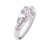 KCDING Ring Studs Jewelry Colorful Personality Ring Cute Simple Fashion Zircon Ring For Women Gift Box Rings, D-2, One Size