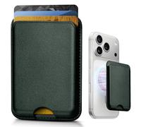 KCEASUA Stronger Magnetic Wallet for iPhone 17/16/15/14/13/12 Series, Slim Leather Magnetic Card Holder with RFID Blocking, N52 Magnet Phone Wallet, Fit 3 Cards, Dark Green